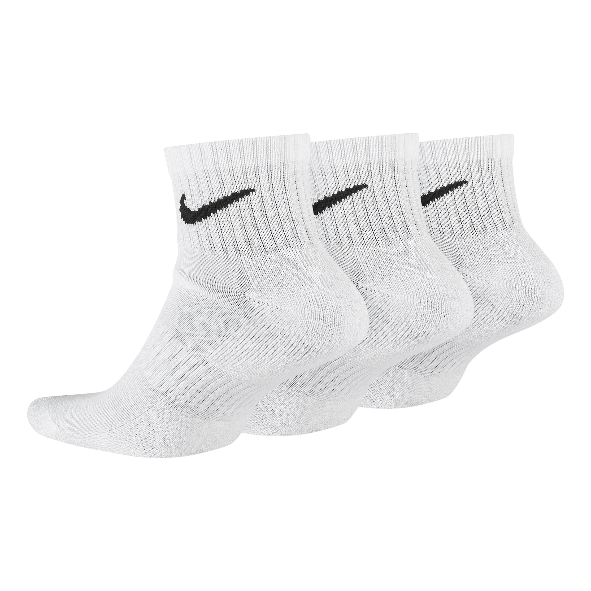 Everyday Cush Ankle Sportsocken 3er Pack - Weiß, Schwarz
