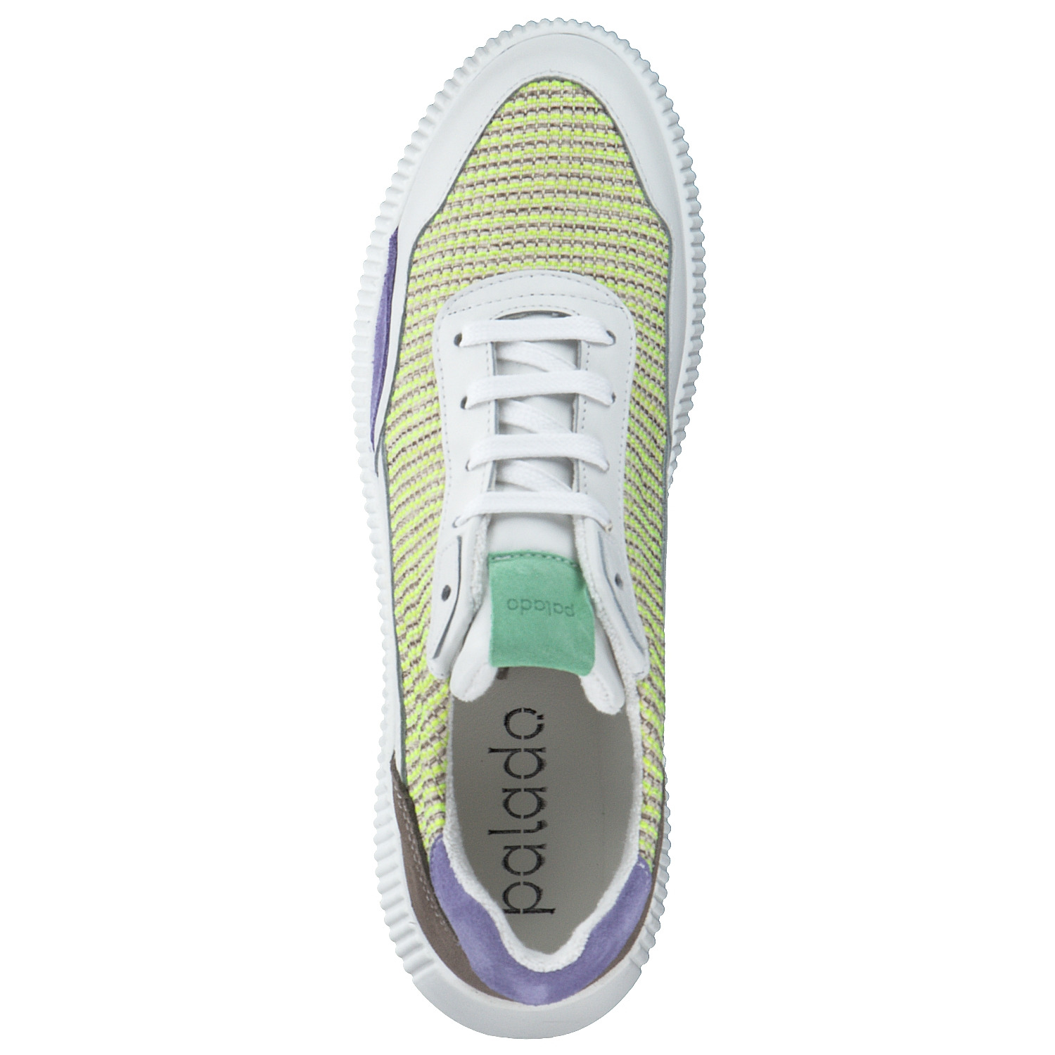 Palado PA 0034, Schnürschuhe, Damen, Weiß/Blau/Grün/Gelb