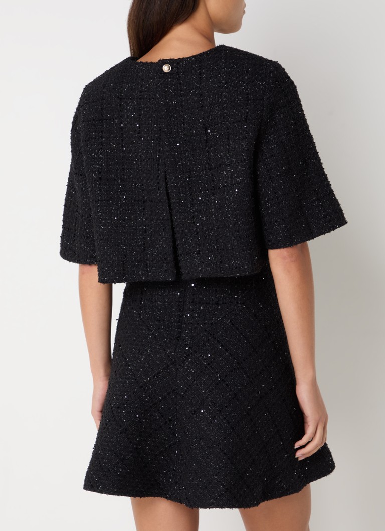 Maje Mini dress with tweed look and lurex
