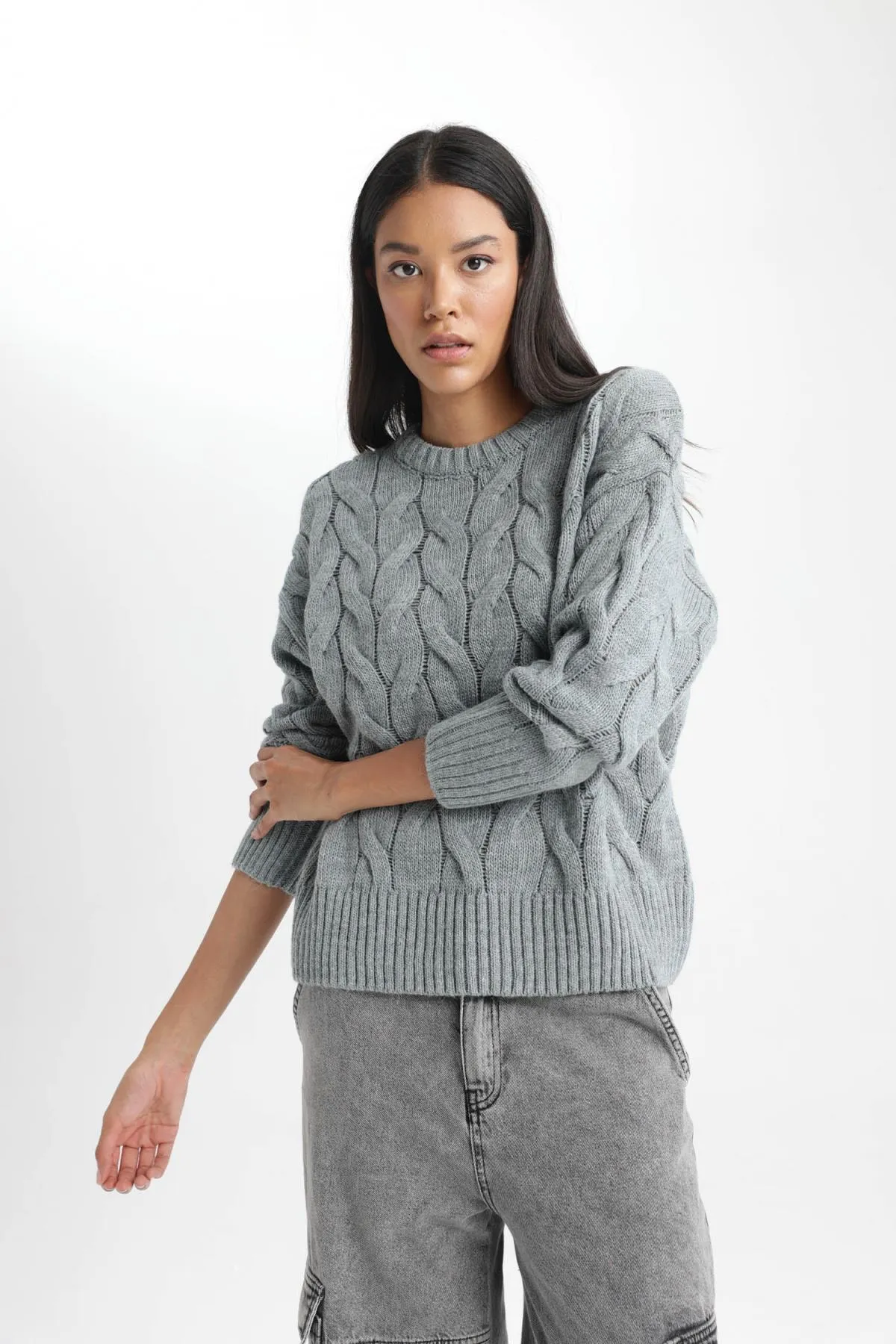 DeFacto  Pullover mit Rundhalsausschnitt und Oversize-Passform Z7104az23wn