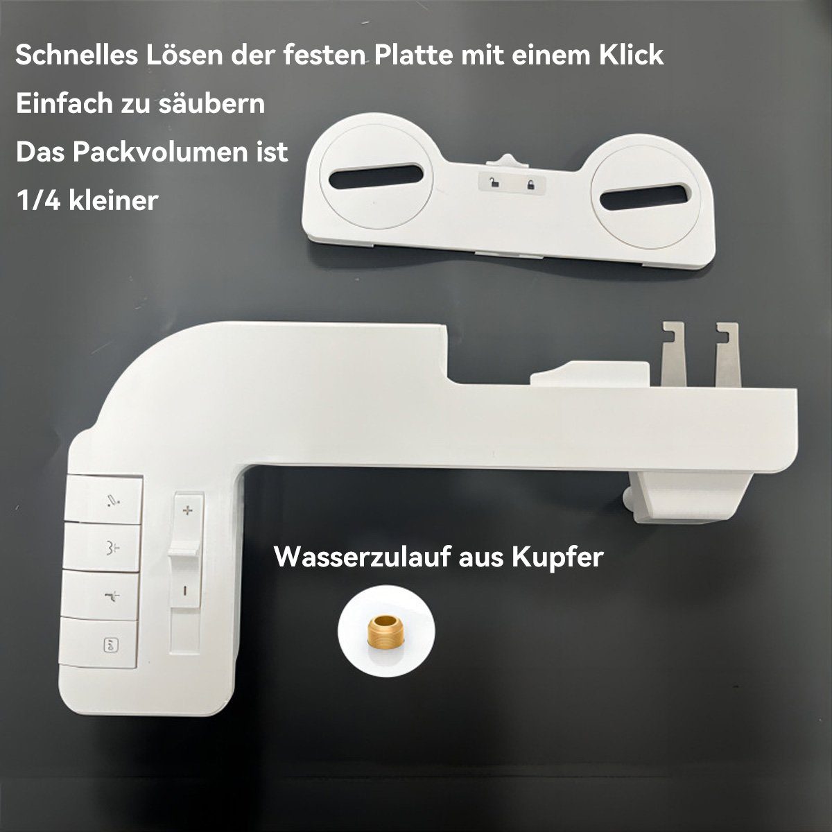 Hikeren Bidet ultradünn, geeignet für WC-Doppelsprühkopf-Zubehör