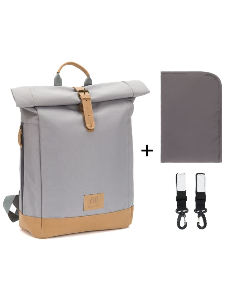 fillikid Wickelrucksack Berlin in Stone Grey günstig kaufen onesize