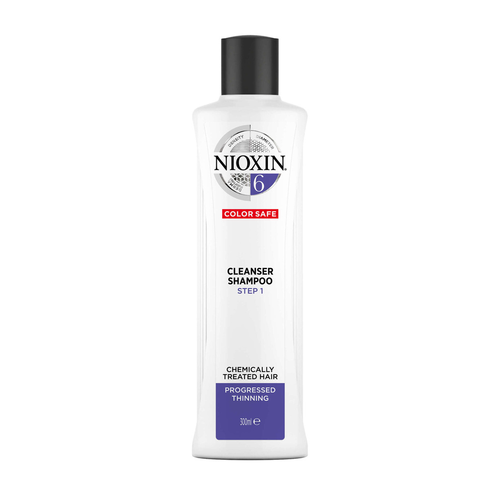 Nioxin NIOXIN System 6 Cleanser 300ml Shampoing pour cheveux très fins et traités chimiquement