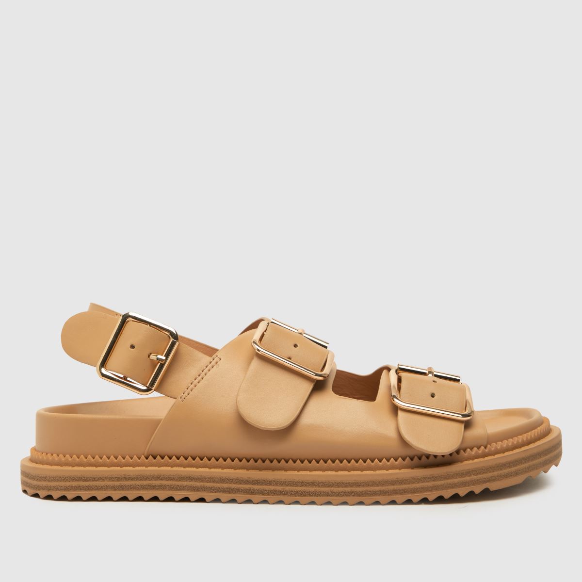 Schuh Talbot – Naturfärgade sandaler med dubbla spännen