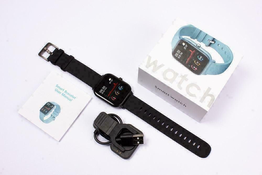 MAVURA GoSmartwatch Pro Smartwatch Bluetooth Fitnesstracker Fitness Armband Smartwatch für Android und Apple IPhone iOS Samsung Huawei HTC Xiaomi, Armbanduhr wasserdicht Herren & Damen