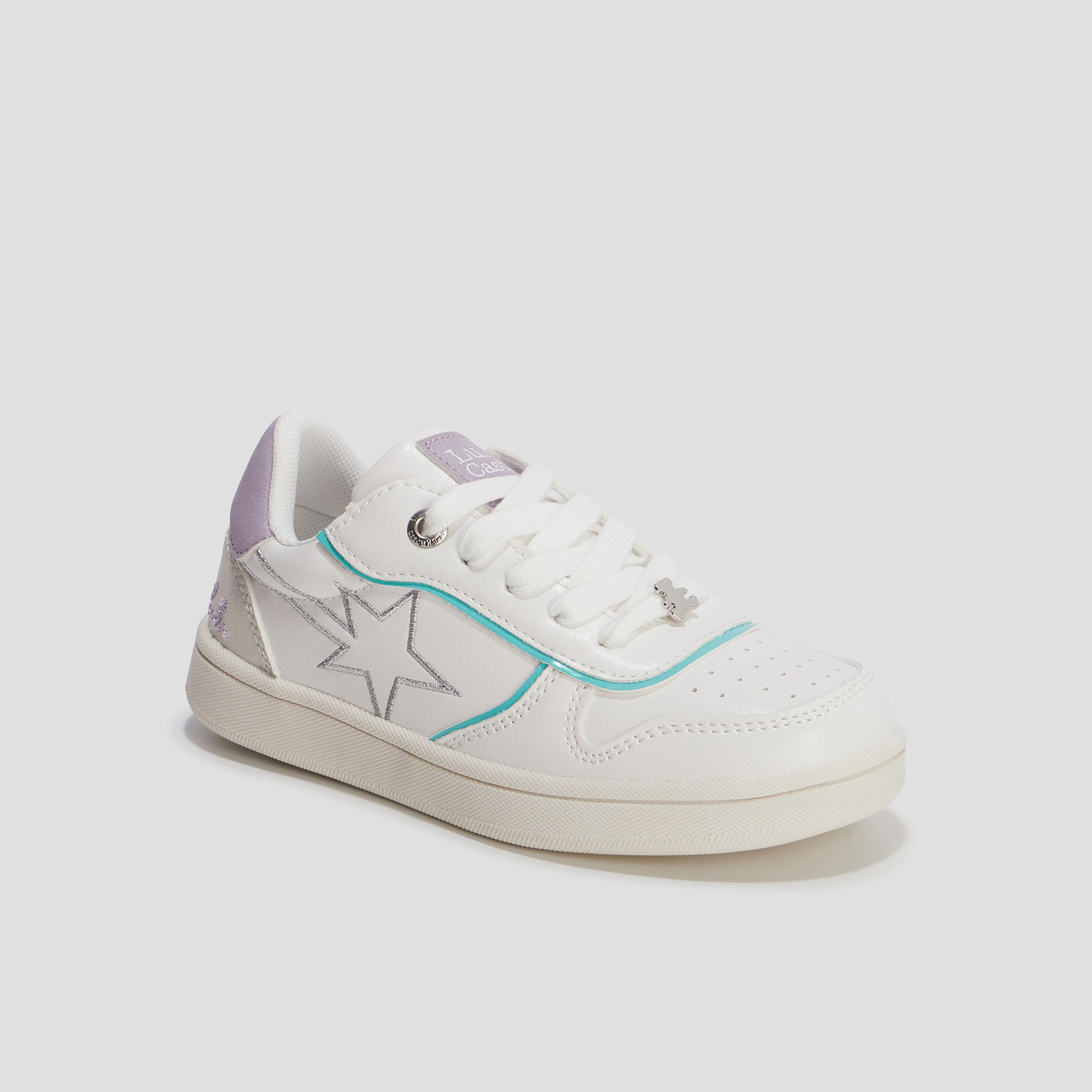 Tennis zippées Lulu Castagnette blanc fille | La Halle
