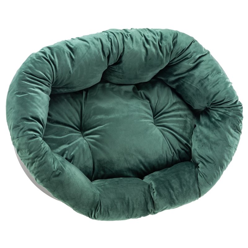 Set aus Ferplast Korb Siesta Deluxe mit Überzug Sofà Samt grün