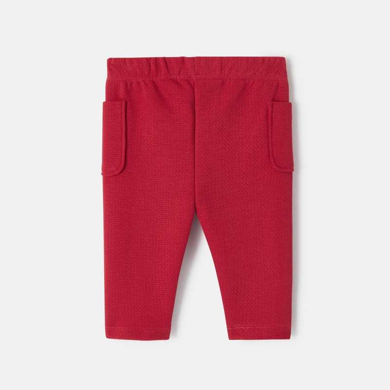 Pantalon en molleton piqué rouge bébé fille Absorba