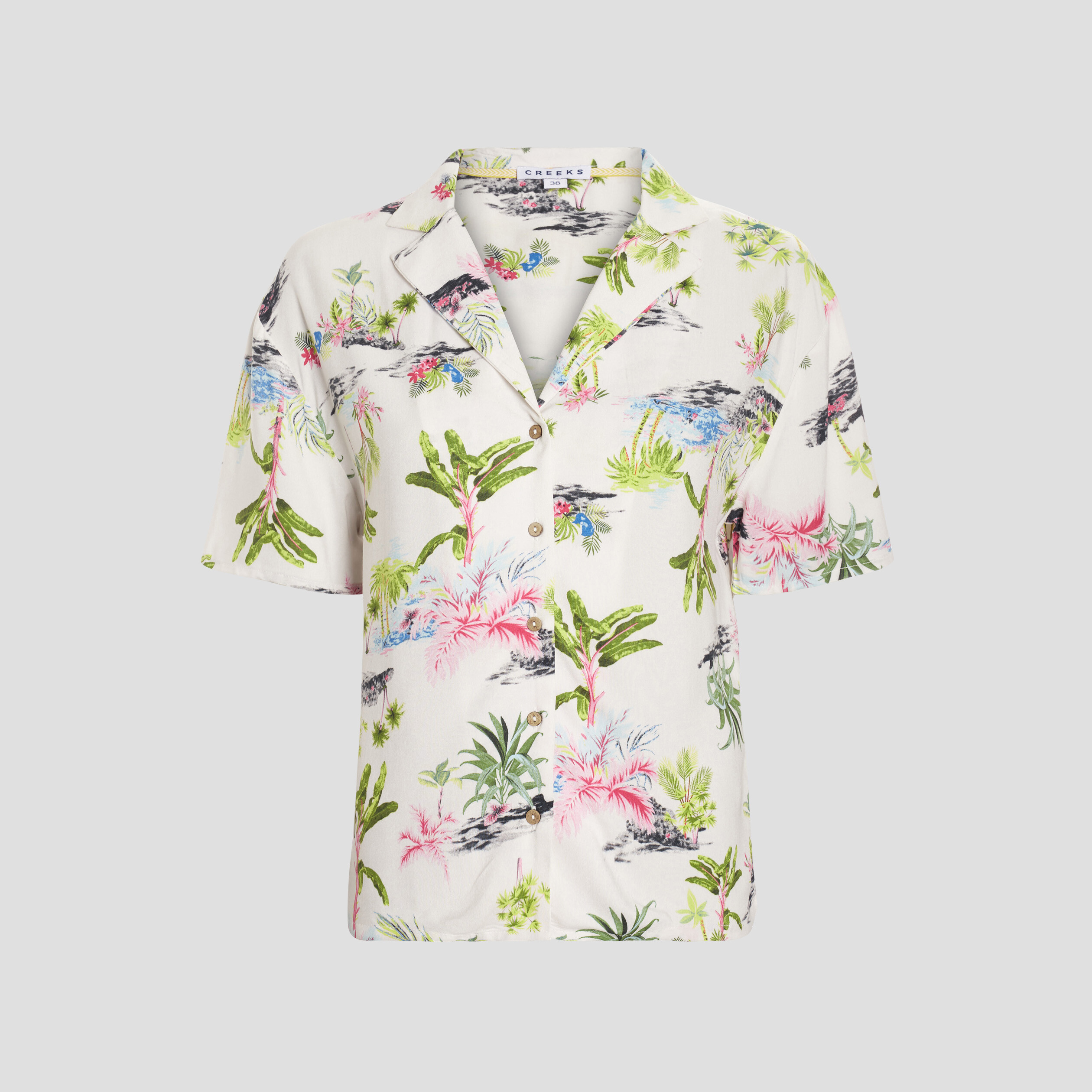 Chemise manches courtes ecru femme | La Halle