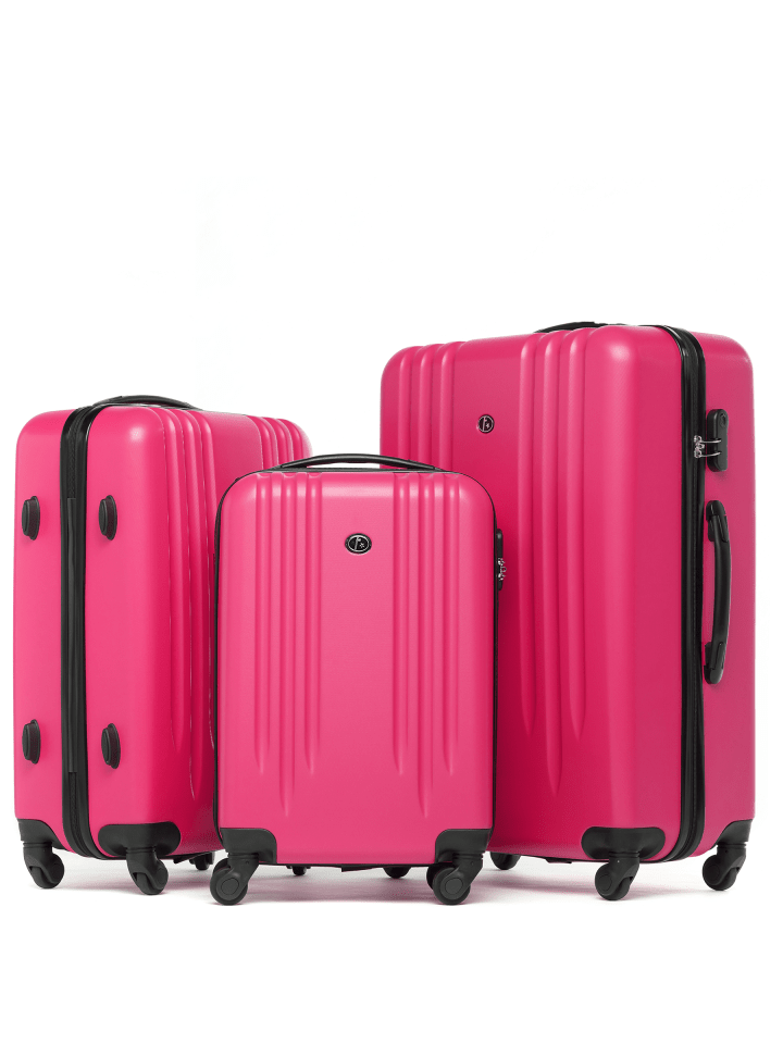 FERGÉ Kofferset Hartschale 3-teilig Hartschale 3 teilig Koffer Set Marseille in pink günstig kaufen onesize
