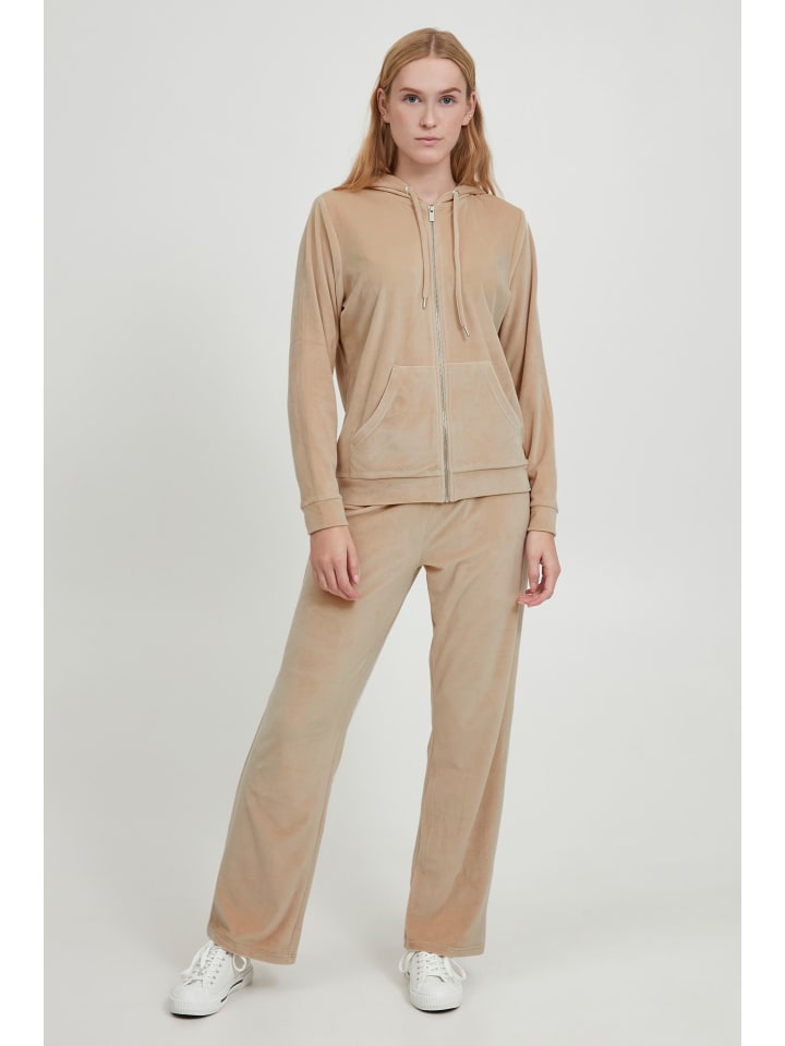 b.young Jogginganzug BYMITZA SET 3 - 20810786  Jogginganzug in Samt-Optik in Beige günstig kaufen