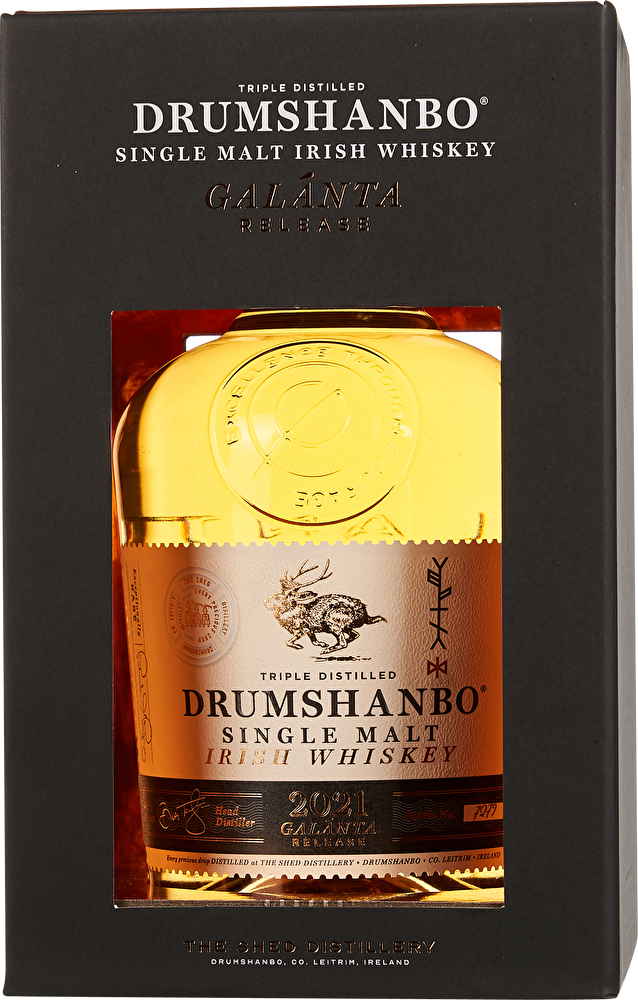 Drumshanbo Irish Whiskey Single Malt Galánta 2021 0,7 Liter im Geschenkkarton