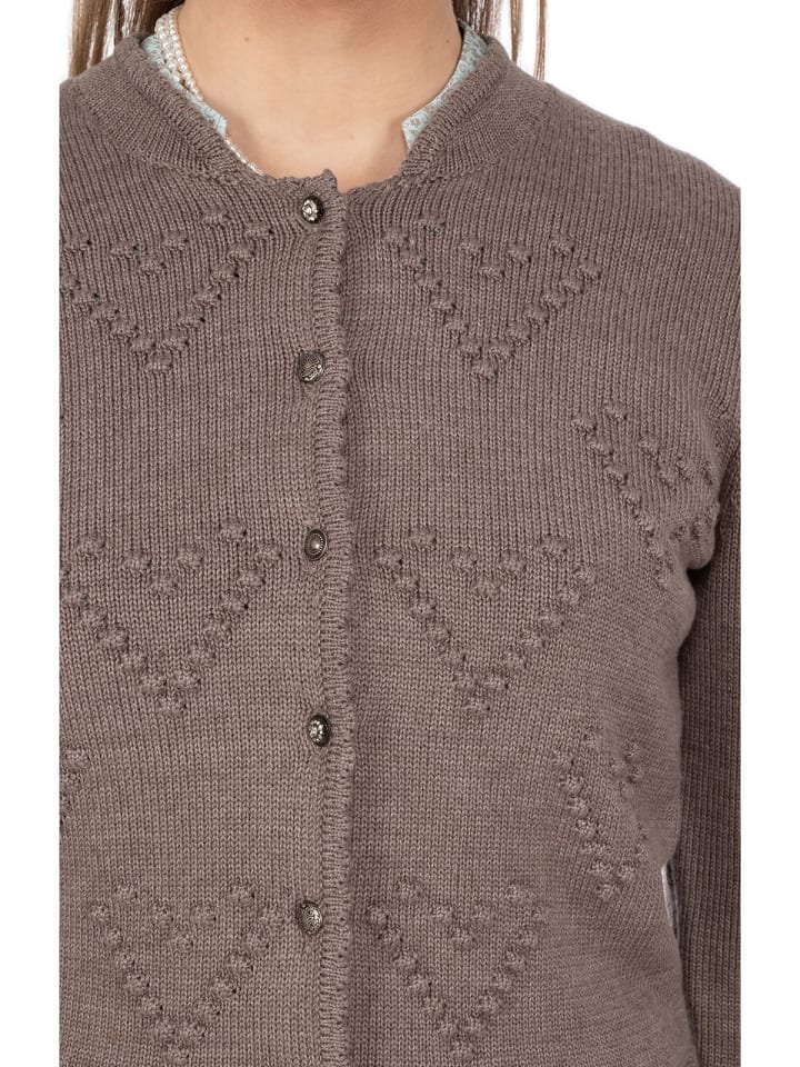 Spieth & Wensky Strickjacke BRESCIA in dunkelbraun günstig kaufen