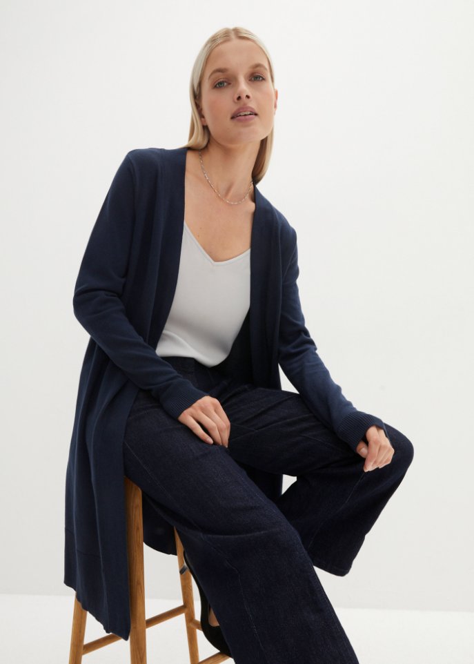 Longstrickjacke
