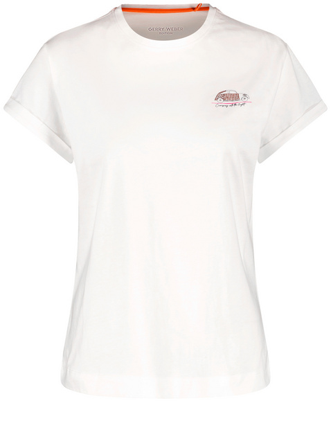 T-Shirt mit kleiner Stickerei