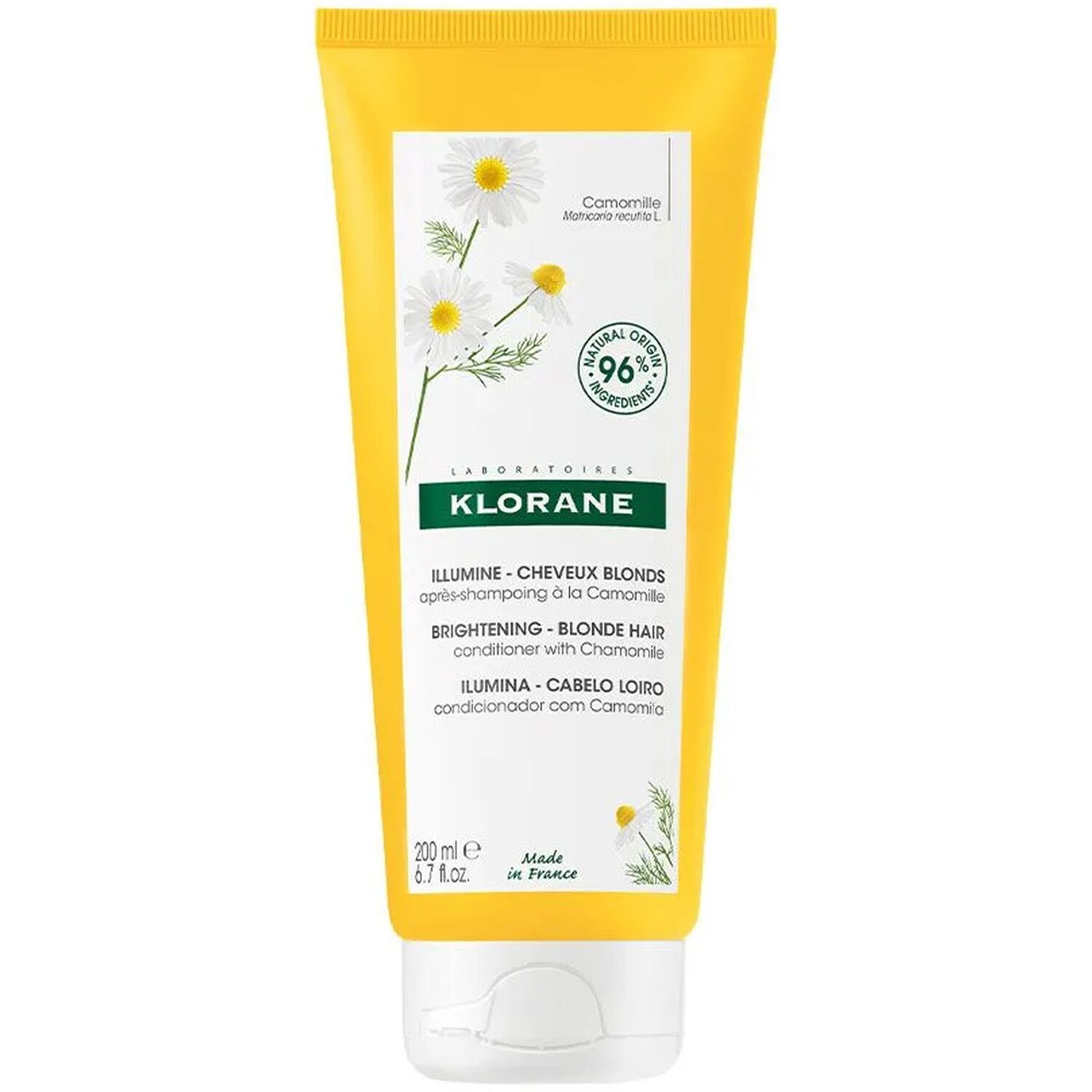 Klorane Après-Shampoing Nourrissant et Éclaircissant à la Camomille - Cheveux Blonds - 200 ml