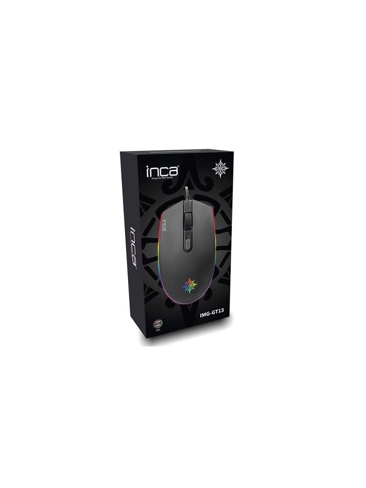 Inca Inca IMG-GT13 PRO Optisch Gaming Maus Mouse 1200 DPI RGB-Logo-Effekt in Schwarz günstig kaufen onesize