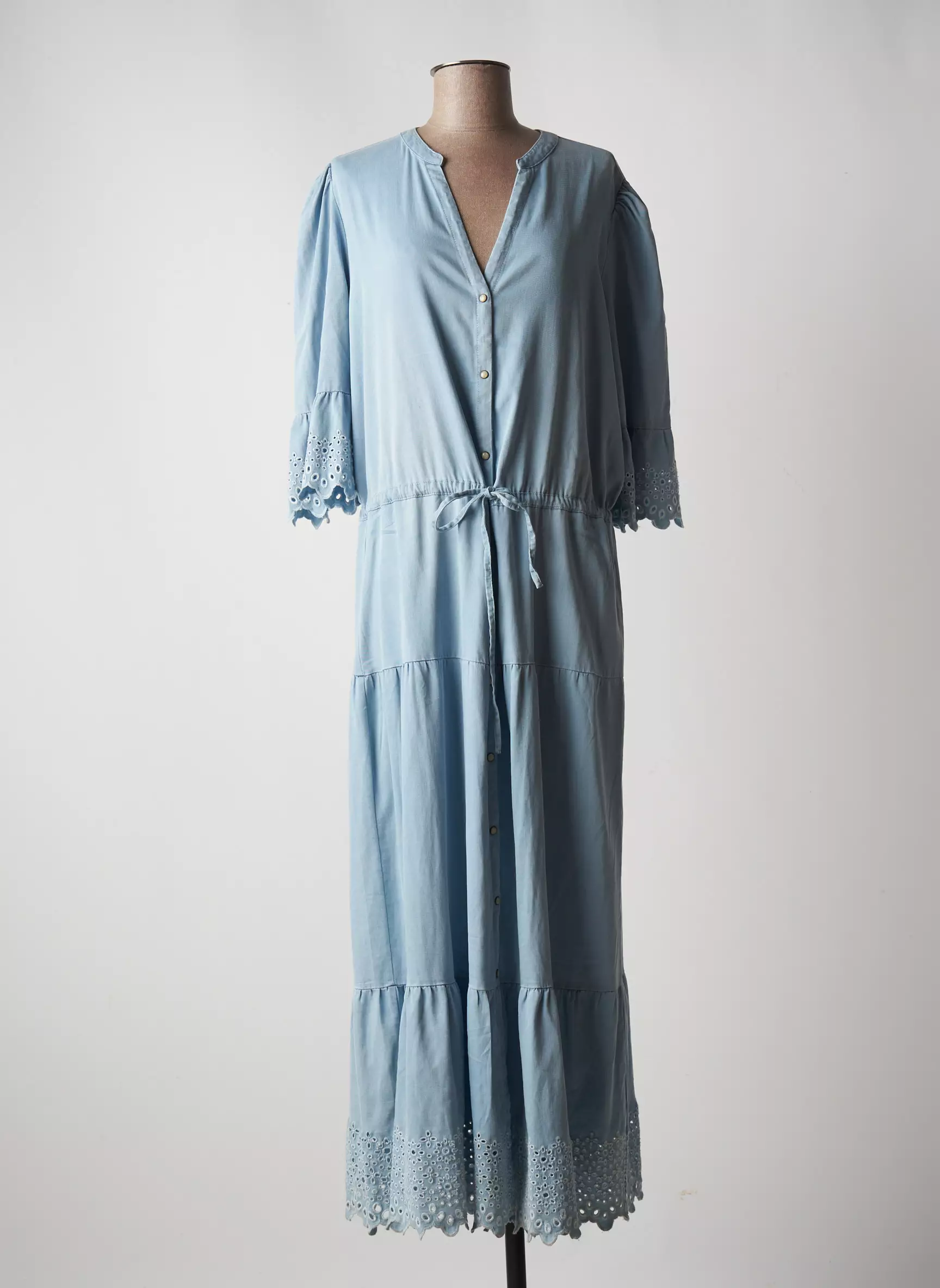 K Design Robes Longues Femme couleur bleu