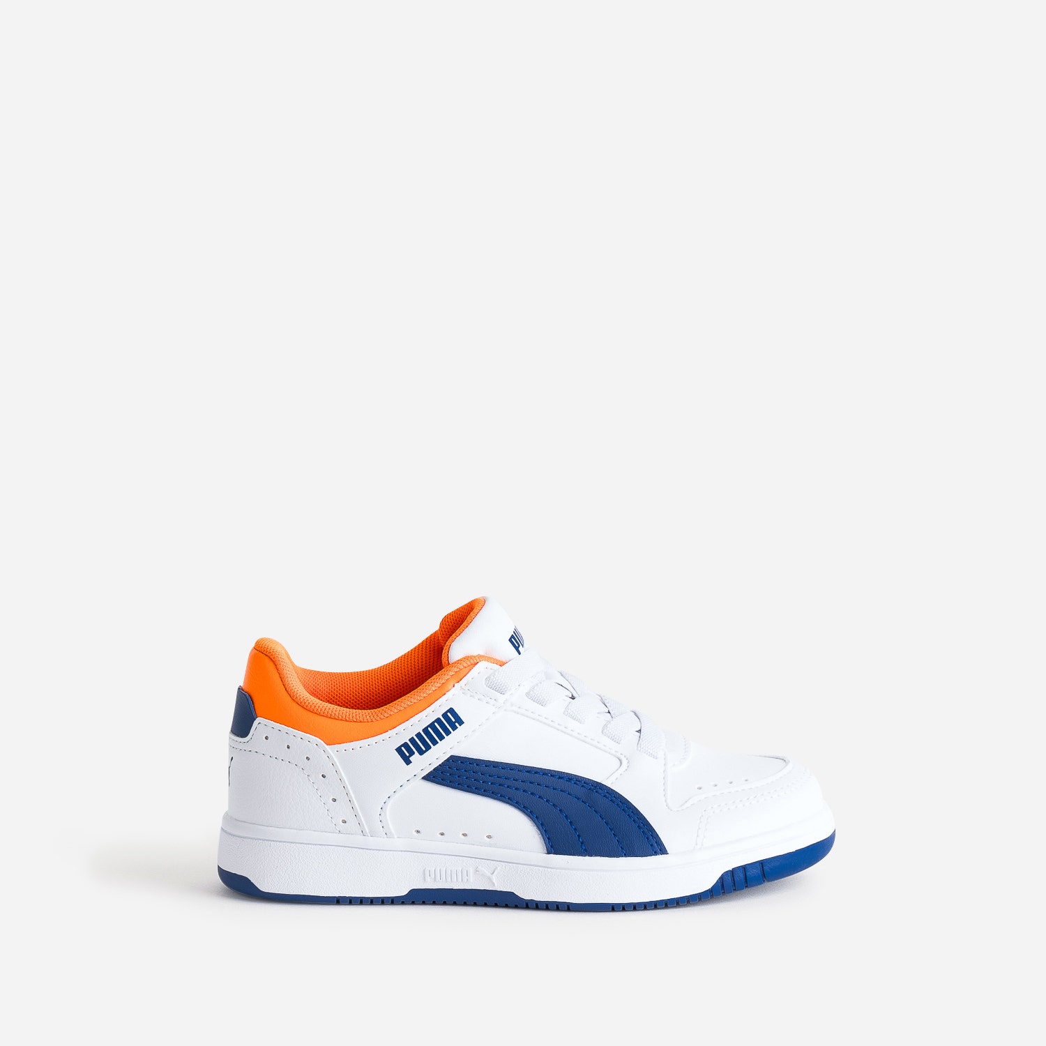 Tennis PUMA blanche, bleue, orange
