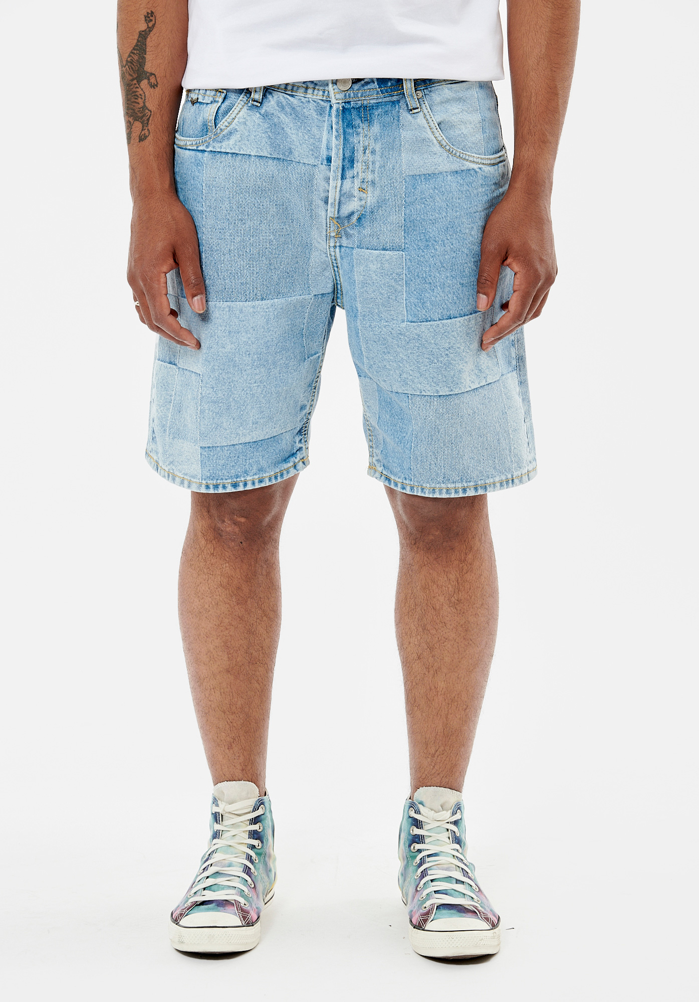 EDEN   Short loose patchwork homme
