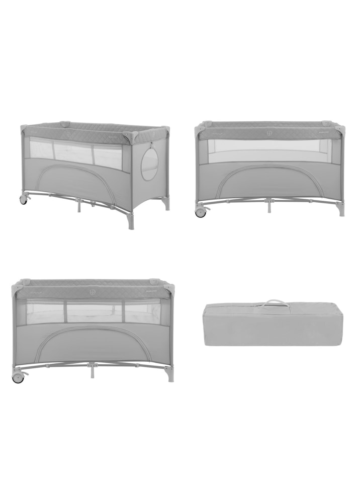 Kikkaboo Reisebett Nighty Night in grau günstig kaufen 60x120 cm