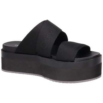 Calvin Klein Flatform Sandal Webbing in schwarz