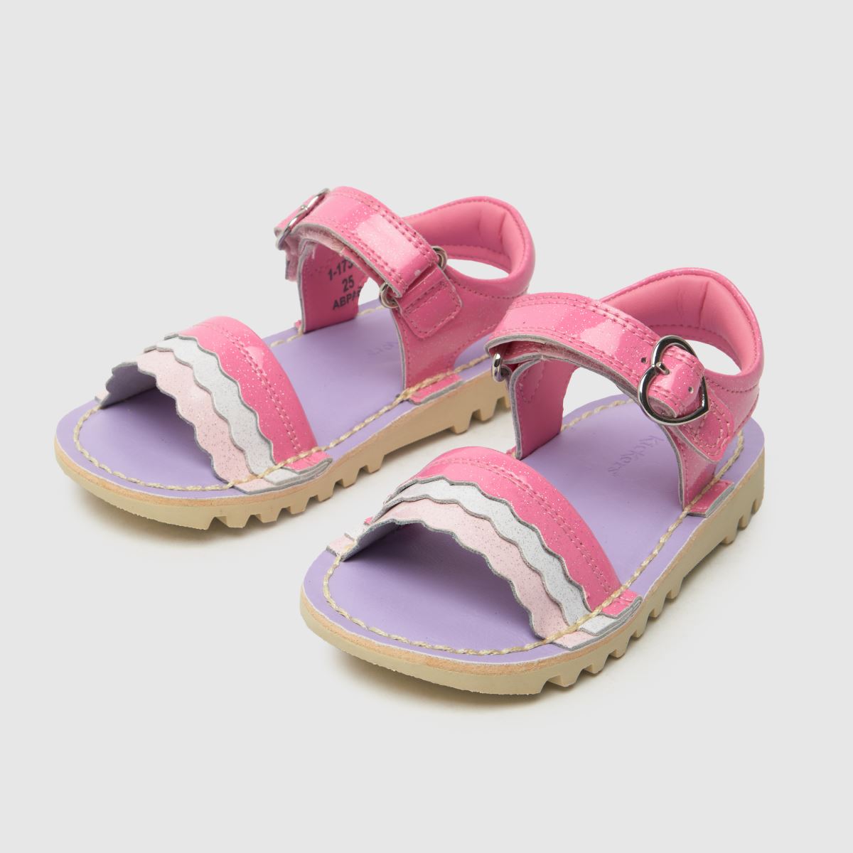 Kickers rosa kärlek flickor småbarnssandaler
