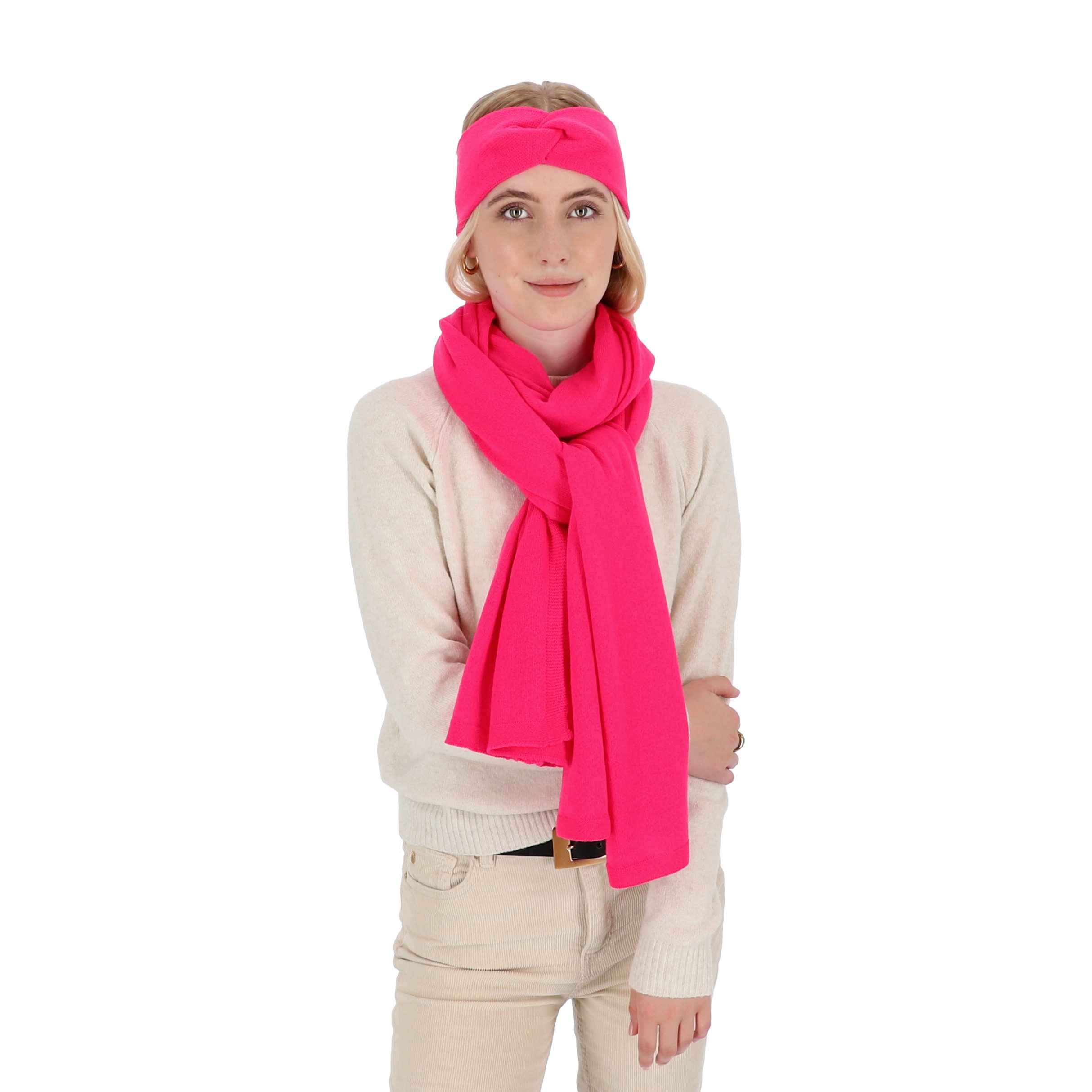 halsüberkopf Accessoires Stirnband Feinstrick-Stirnband mit optischen Knoten