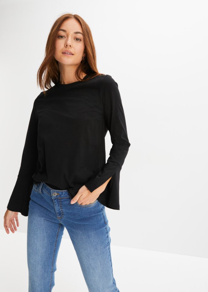 Shirt mit weitem Arm aus Bio-Baumwolle