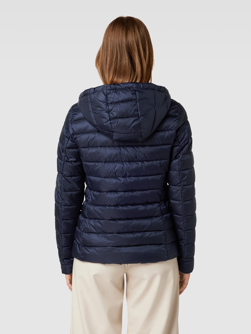 Steppjacke mit Kapuze in marineblau