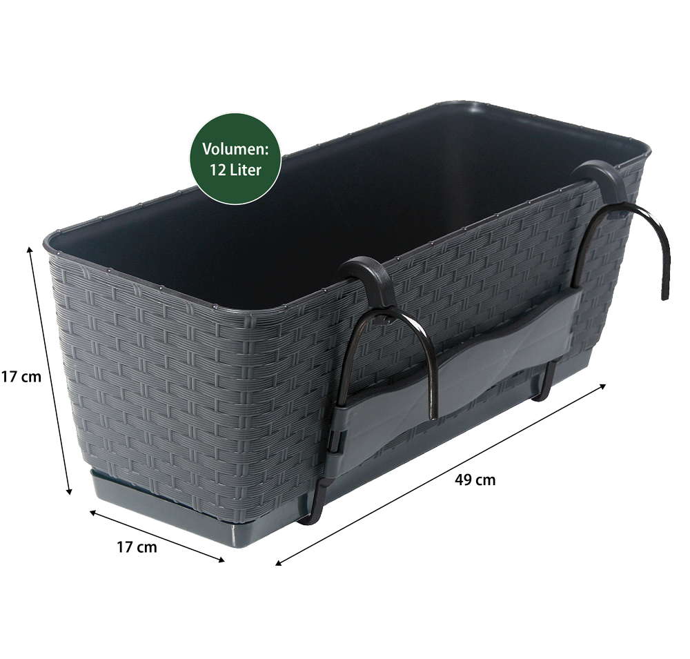 Protanic Pflanzkasten-Komplettset - Anthrazit