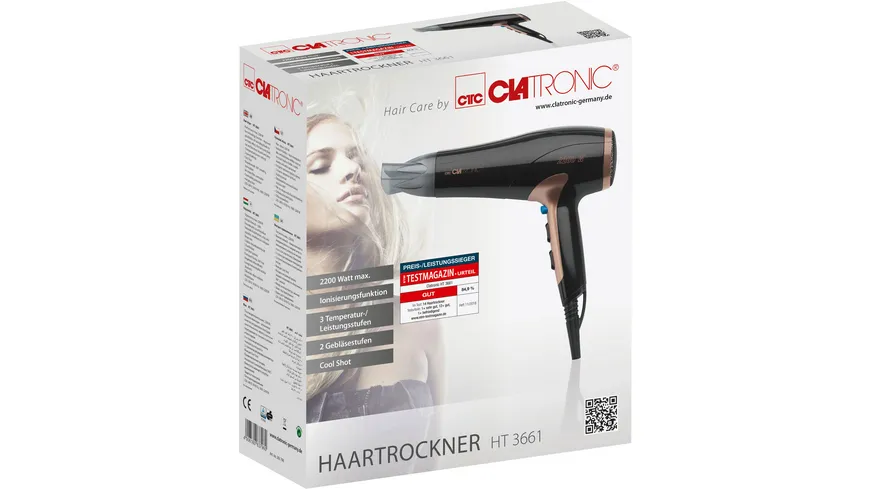 CLATRONIC Haartrockner 2200W Ionic HT3661