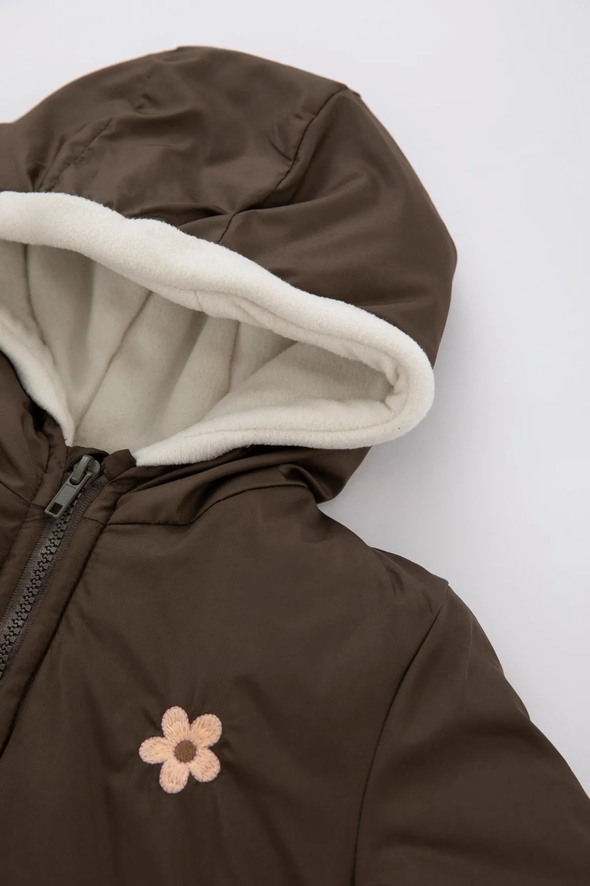 DeFacto  Wasserabweisender Mantel mit Kapuze und Plüschfutter für Babys