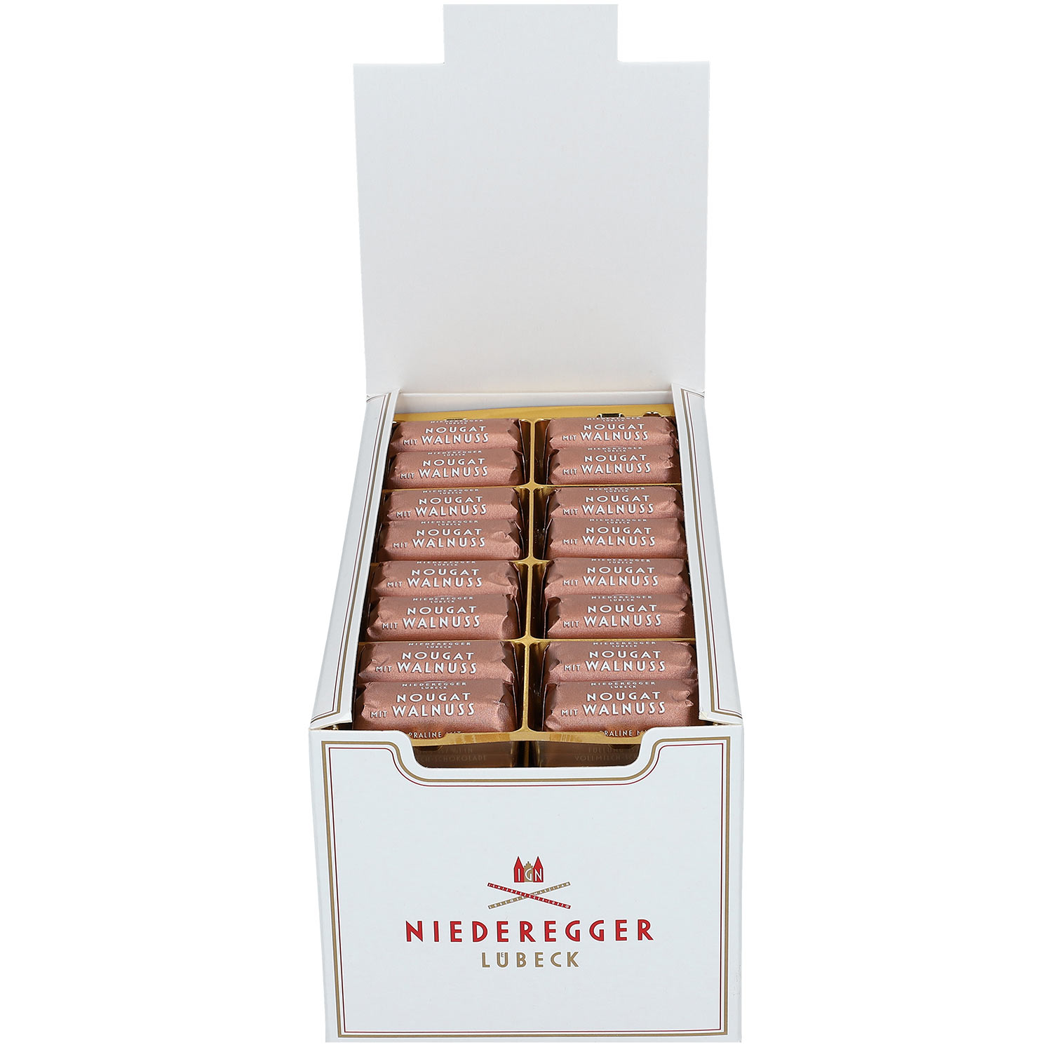 Niederegger Nougat Klassiker mit Walnuss 80x12,5g
