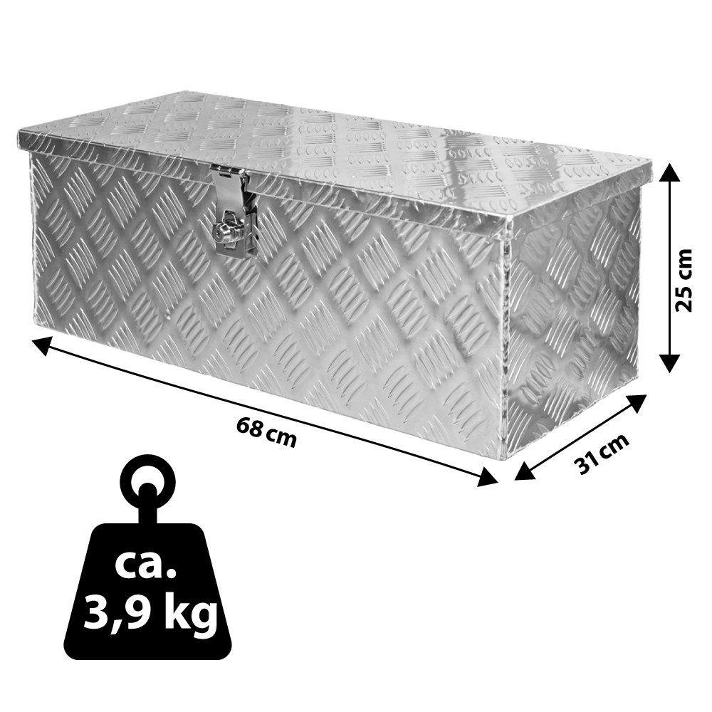 Trucky Anhänger-Deichselbox Truckbox Box Werkzeugkiste Anhängerbox Deichselbox Aluminium D050 Trucky