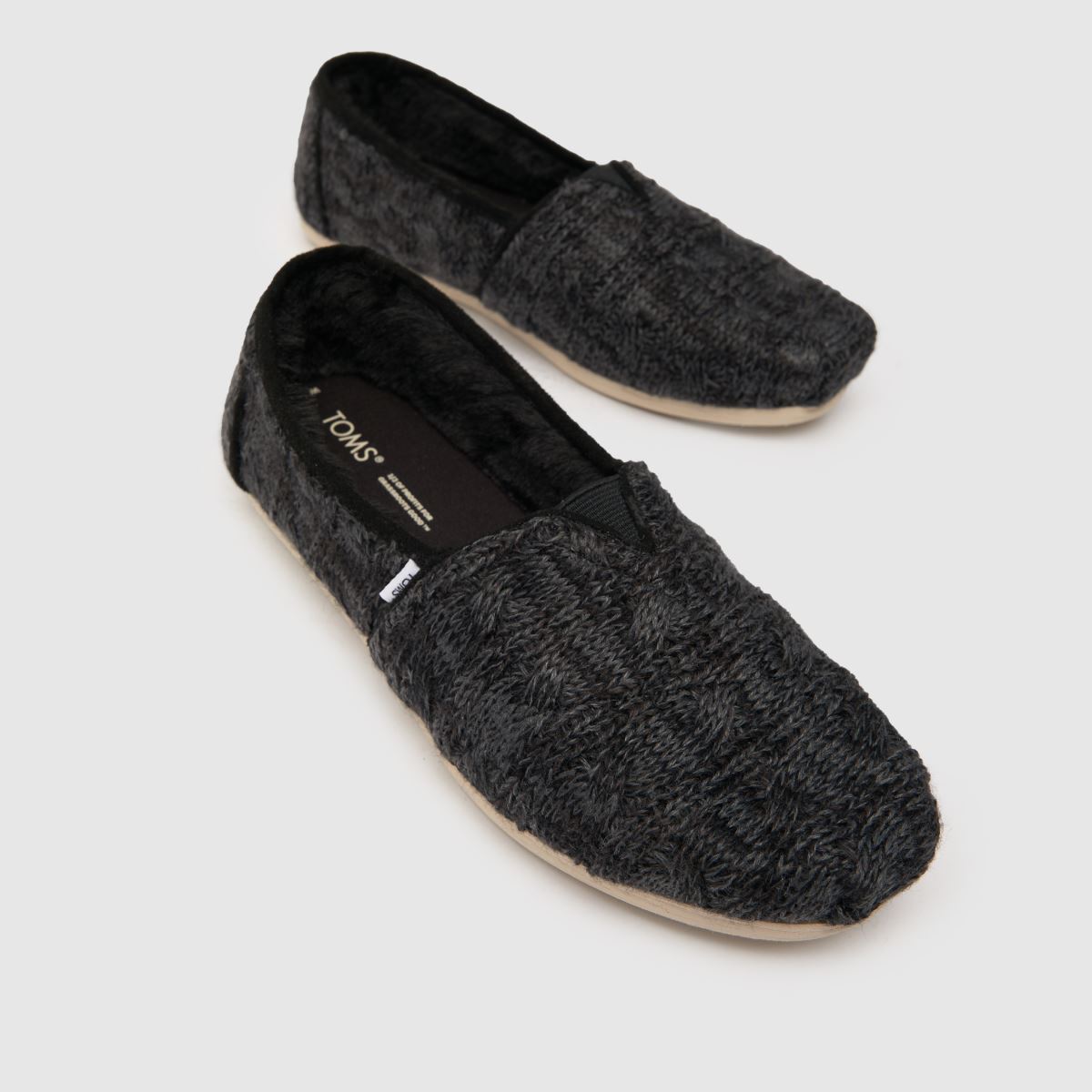 TOMS alpargata 3.0 lapos talpú cipő fekete színben