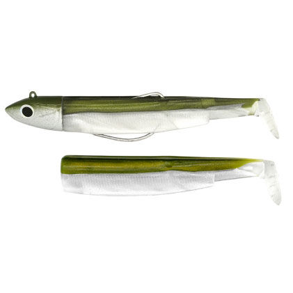 Mjukt bete fiiish combo svart minnow 70 offshore 7cm 6g