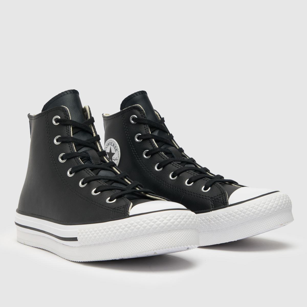 Converse svarta All Star Eva Lift Hi ungdomsskor