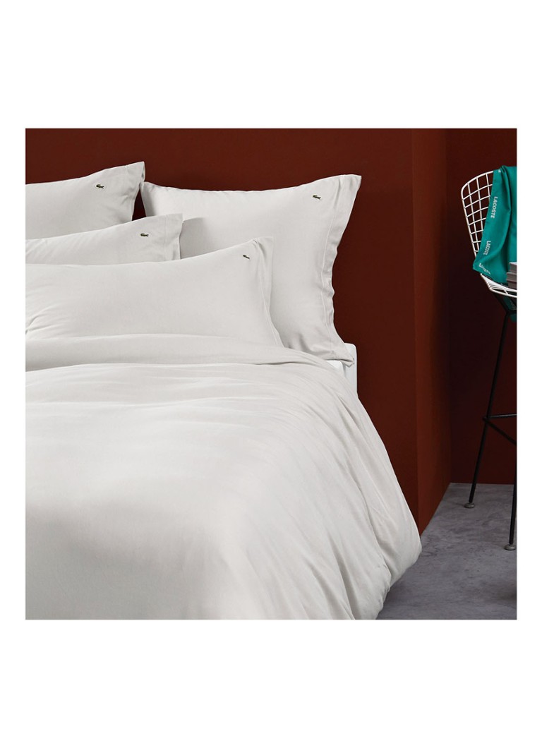 Lacoste Pique Argent organic cotton duvet cover with logo 150TC - pillowcases not included