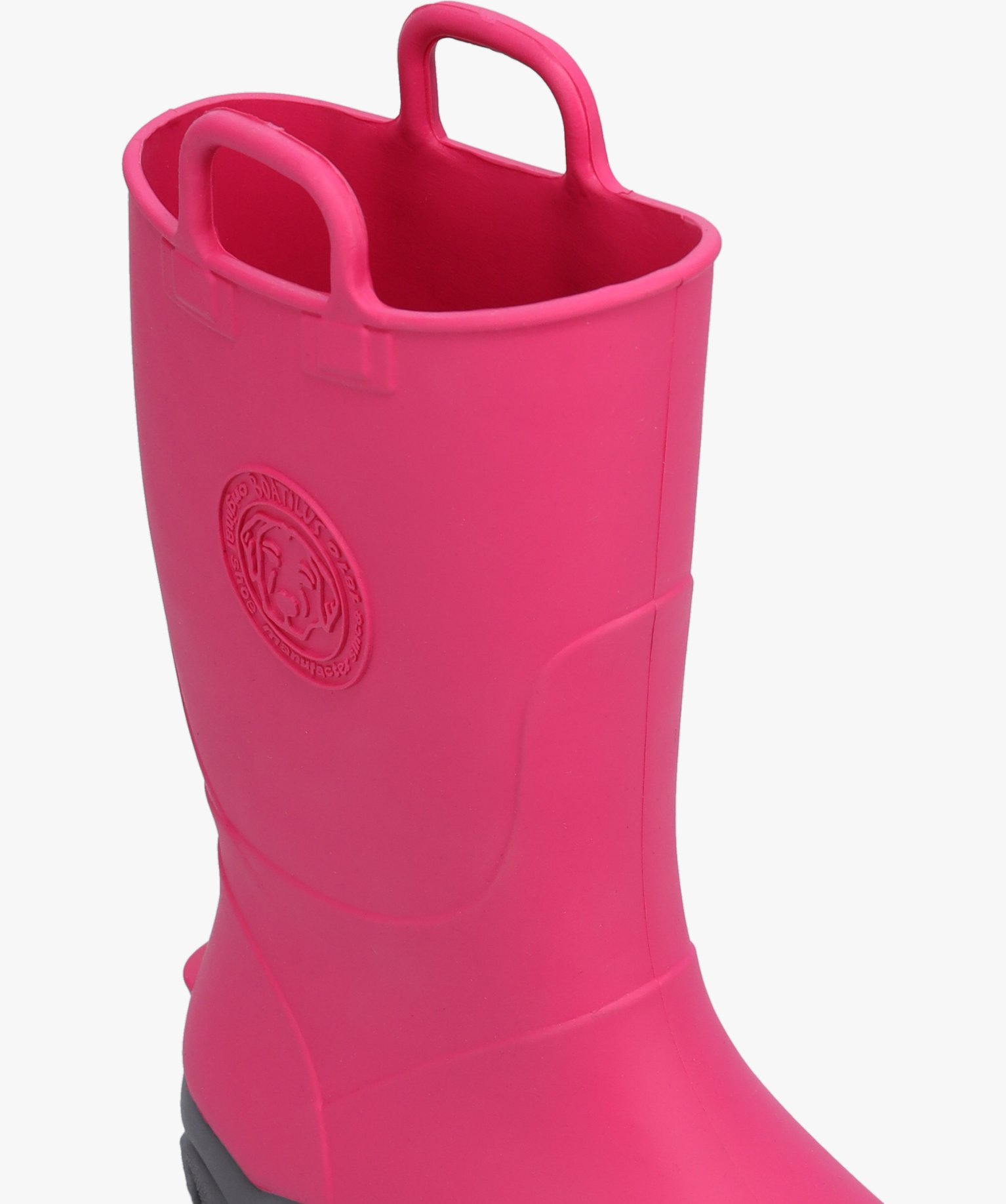 Bottes de pluie fille unies à anses - Boatilus fuchsia | GEMO