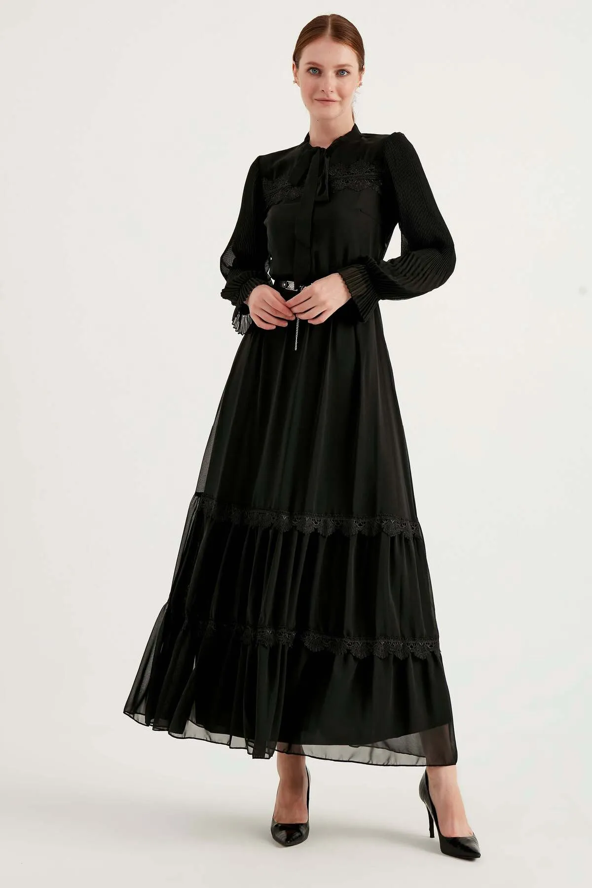Herita  Kleid - Schwarz - A-Linie