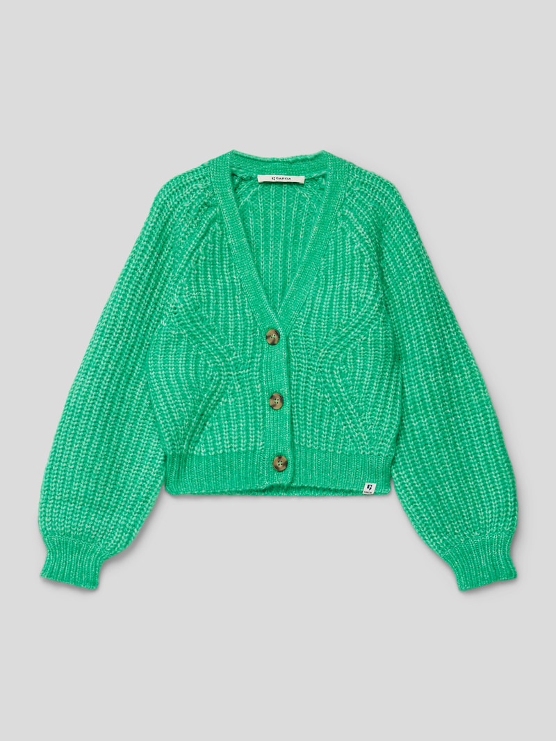 Cardigan mit Knopfverschluss in weiß