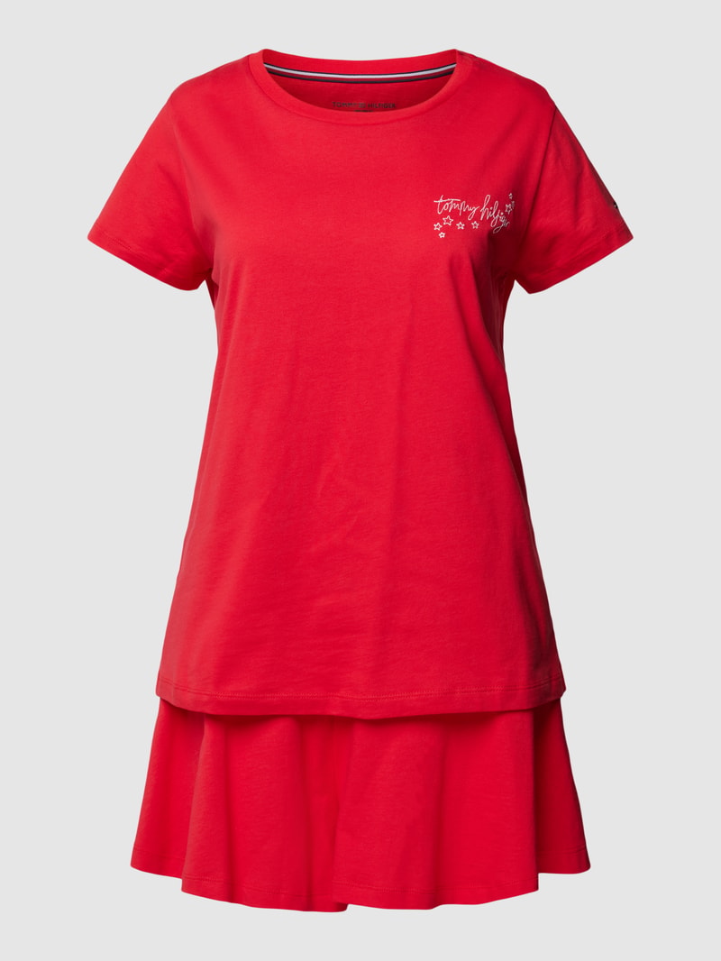 Pyjama aus Baumwolle in fuchsia