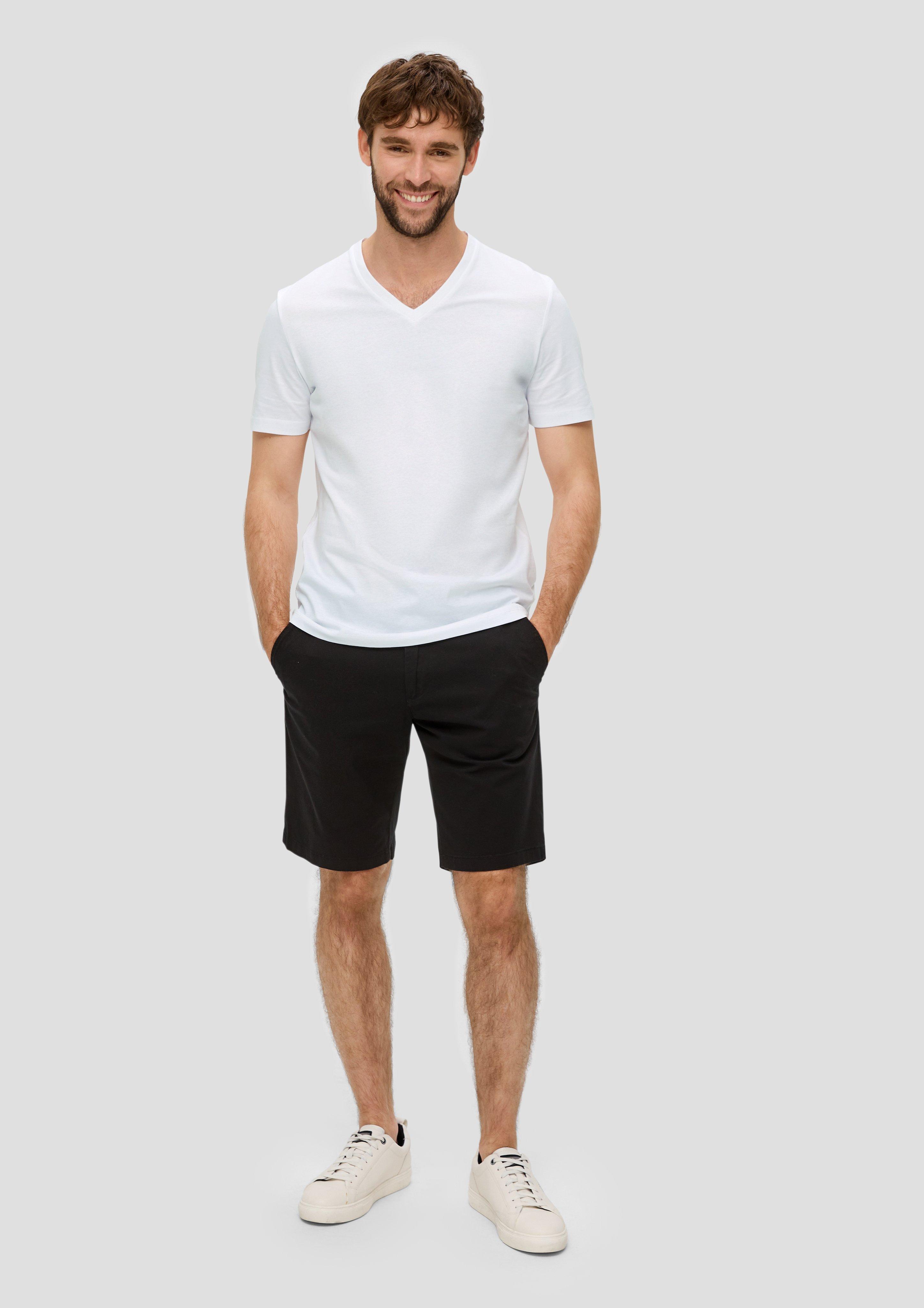 Baumwollshirt mit V-Ausschnitt  2143913-0100
