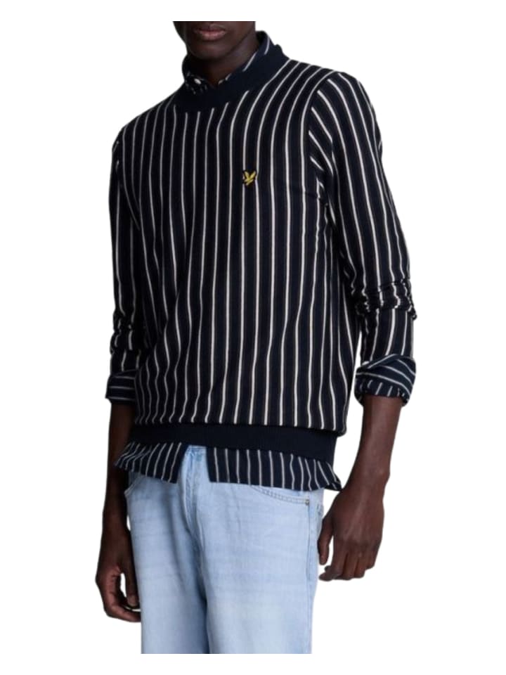 Lyle & Scott Strickpullover in Dunkelblau günstig kaufen
