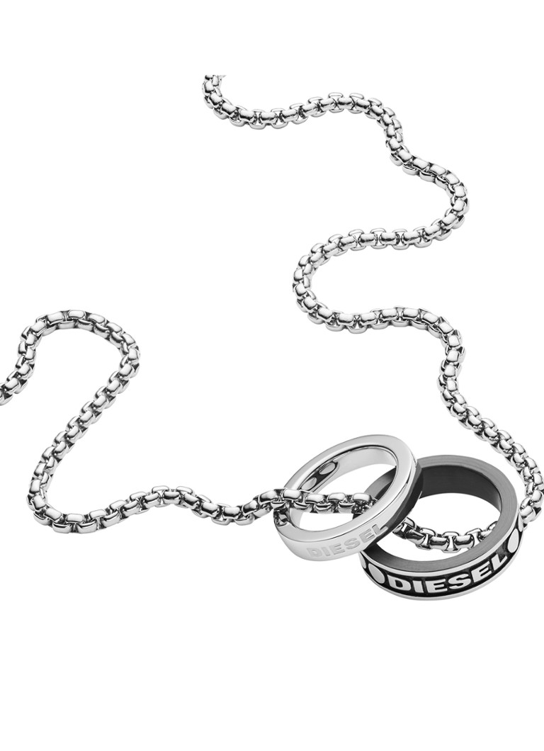 Diesel  Double Pendant ketting van roestvrij staal