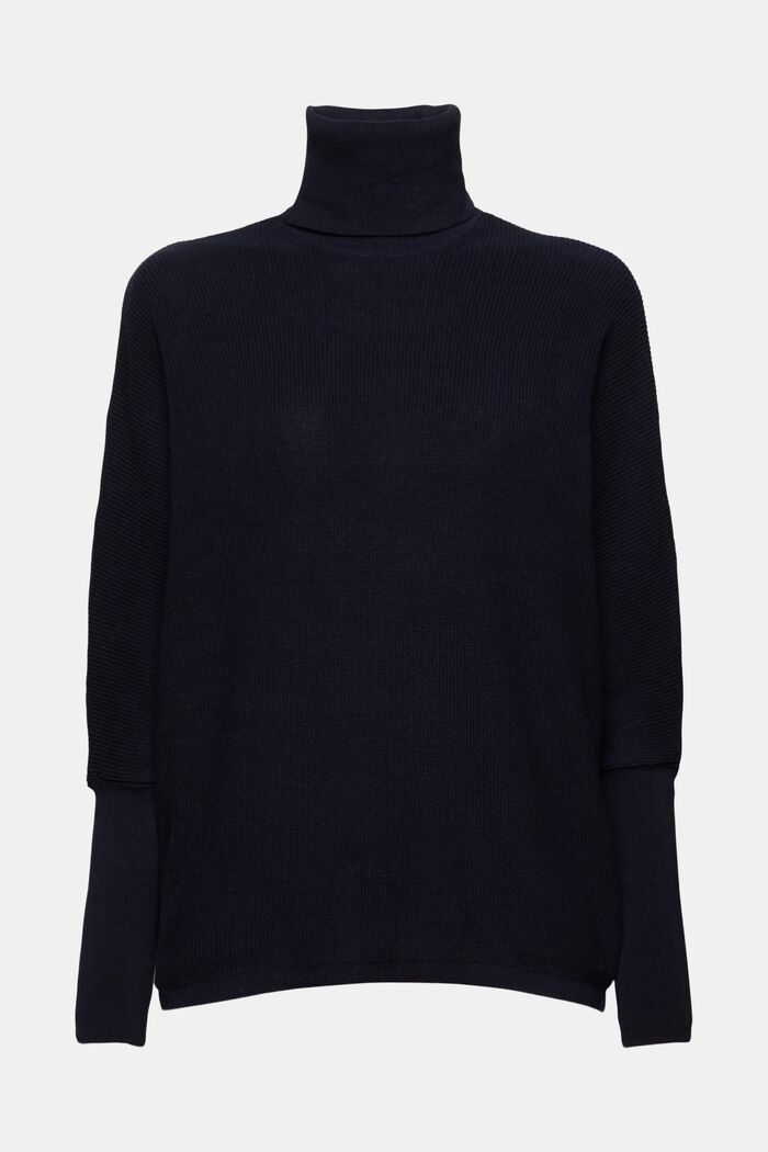Rollkragenpullover mit Fledermausärmeln