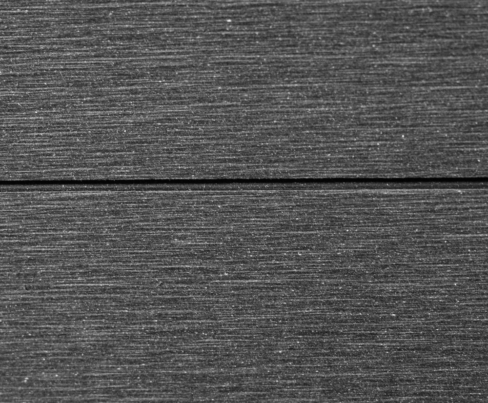 Hardin 1fachgut WPC-Sichtschutzzaun CORTADO - 5x Element   6x Pfosten mit 3 Luftöffnungen schwarz