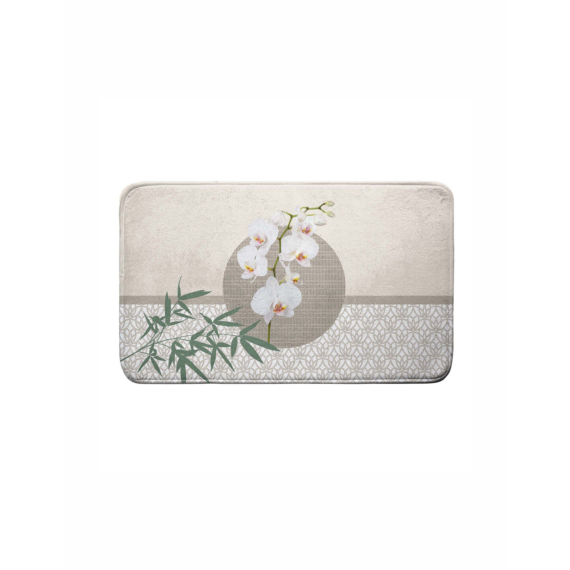 Tapis de bain orchidées