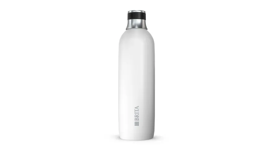 BRITA sodaTRIO Edelstahlflasche groß weiß 0,9l